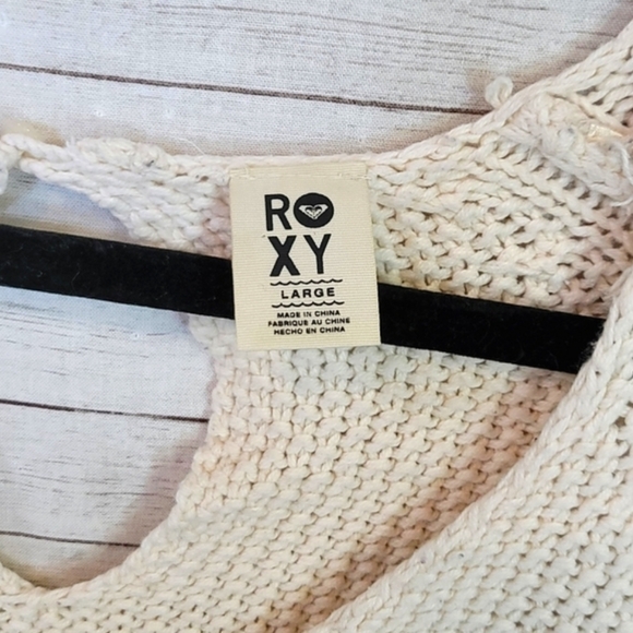 ROXY CHUNKY STRIPED SWEATER, SZ LARGE - Picture 5 of 13